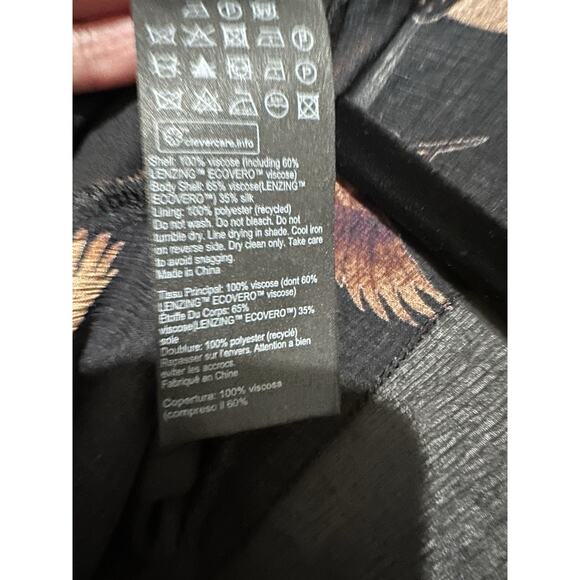 ALLSAINTS Fleur Aurora Dress Size USA 2 Asymmetric hem Cap sleeves Round neck - Picture 12 of 13